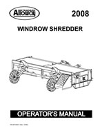 2008 Windrow Shredder Owners Manual
