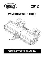 2012 Windrow Shredder Owners Manual