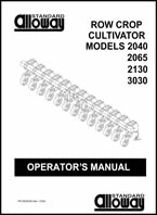 Alloway 2040 - 3030 Row Crop Cultivator Owners Manual