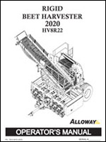 HV8R22 Sugarbeet Harvester owners manual