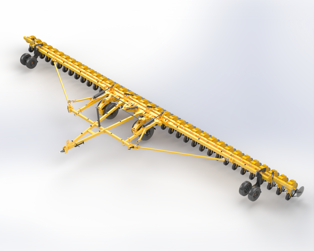 Alloway 3130 Cultivator in its folding 36R22 configuration with steerable struts
