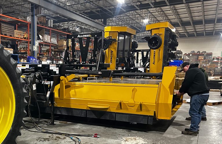 Alloway S-Series defoliator in final assembly